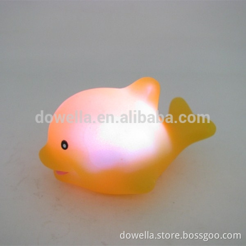 Vinyl flashing dolphin bath toy